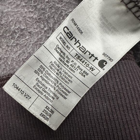 Carhartt Sweatshirt Womens 2XL Purple Crewneck Sleeve Graphic Fleece Pullover - Picture 8 of 12